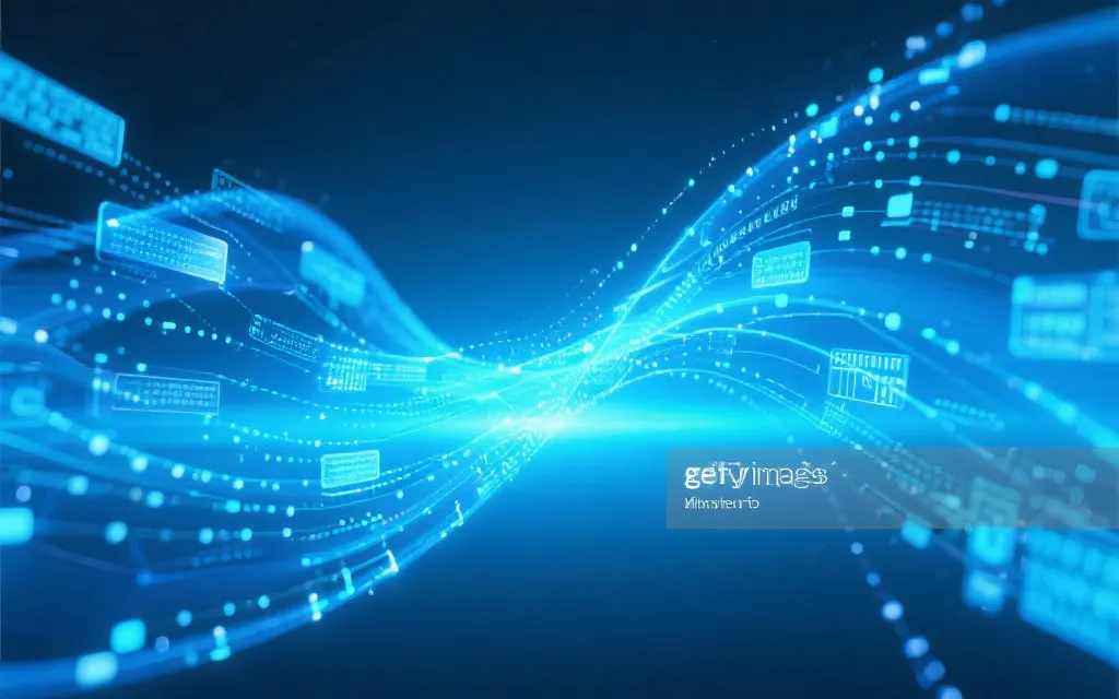 数据流动与透明化科技概念图